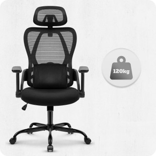 Pisarniški stol iz črnega blaga Cabro C507