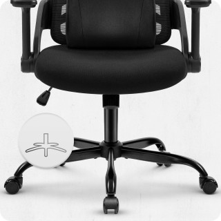 Pisarniški stol iz črnega blaga Cabro C507