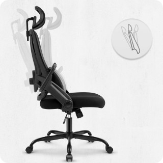 Pisarniški stol iz črnega blaga Cabro C507