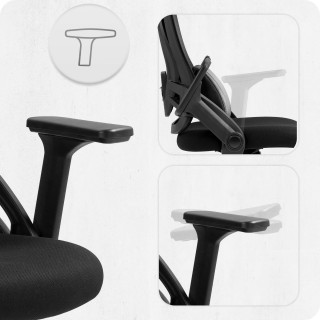 Pisarniški stol iz črnega blaga Cabro C507