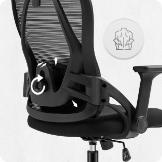 Pisarniški stol iz črnega blaga Cabro C507