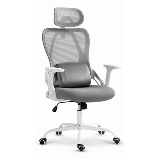 Pisarniški stol iz sivo-bele tkanine Cabro C507