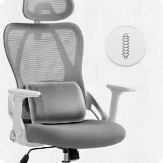 Pisarniški stol iz sivo-bele tkanine Cabro C507