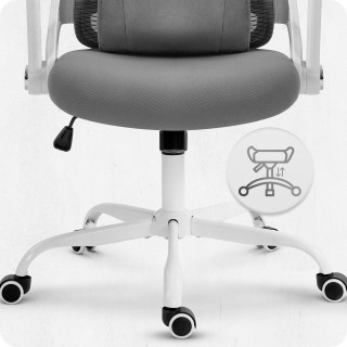 Pisarniški stol iz sivo-bele tkanine Cabro C507