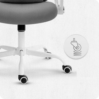 Pisarniški stol iz sivo-bele tkanine Cabro C507