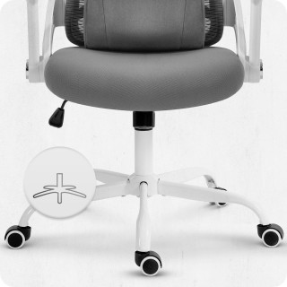 Pisarniški stol iz sivo-bele tkanine Cabro C507