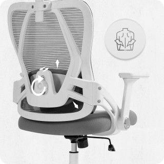 Pisarniški stol iz sivo-bele tkanine Cabro C507