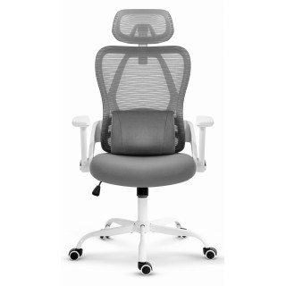 Pisarniški stol iz sivo-bele tkanine Cabro C507