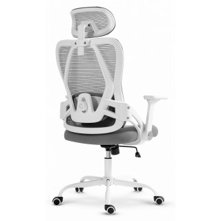 Pisarniški stol iz sivo-bele tkanine Cabro C507