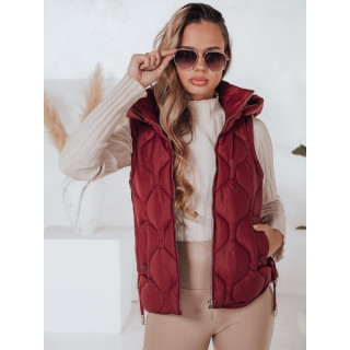 Ženski prešit bordo telovnik TY5017