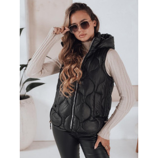 Ženski črni prešit telovnik TY5018