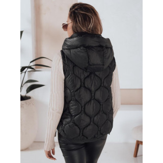 Ženski črni prešit telovnik TY5018