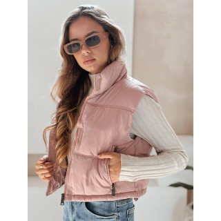 Kratek roza ženski telovnik TY5199