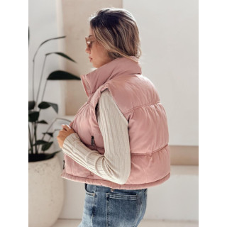 Kratek roza ženski telovnik TY5199