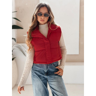 Rdeč kratki ženski telovnik TY5198