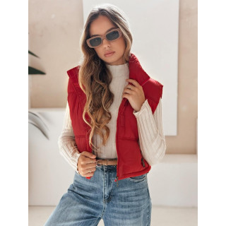 Rdeč kratki ženski telovnik TY5198