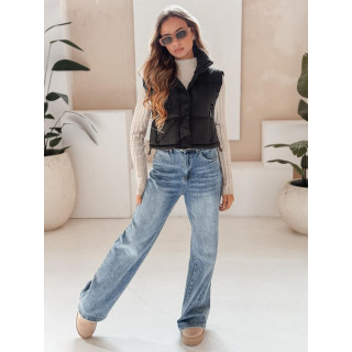 Ženski kratki črni telovnik TY5197