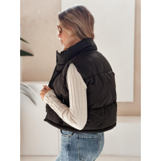 Ženski kratki črni telovnik TY5197