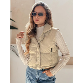 Bež kratki ženski telovnik TY5195