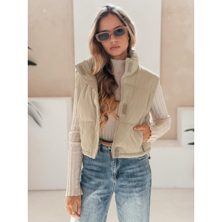 Bež kratki ženski telovnik TY5195