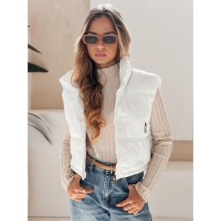 Ženski kratki beli telovnik TY5194