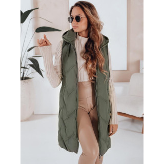 Dolg zelen ženski telovnik TY5097