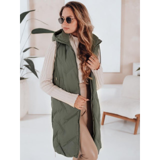 Dolg zelen ženski telovnik TY5097