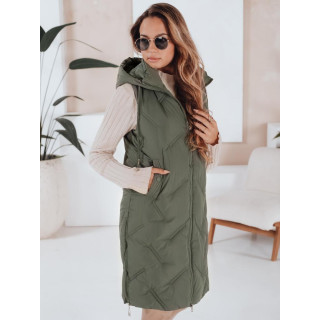 Dolg zelen ženski telovnik TY5097