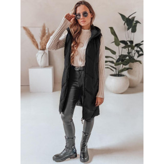 Črn dolg ženski telovnik TY5096