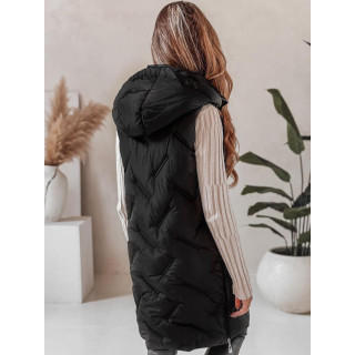 Črn dolg ženski telovnik TY5096