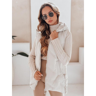 Ženski prešit bel telovnik TY5108