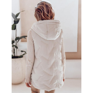 Ženski prešit bel telovnik TY5108