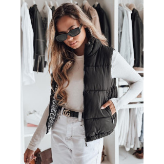 Prešit črn ženski telovnik TY4974