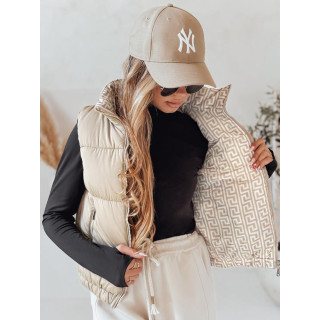 Prešit ženski telovnik bež barve TY4973