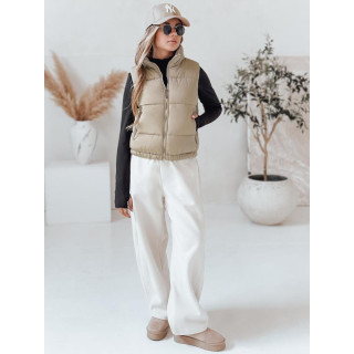 Prešit ženski telovnik bež barve TY4973