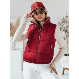 Ženski bordo prešit brezrokavnik TY4972