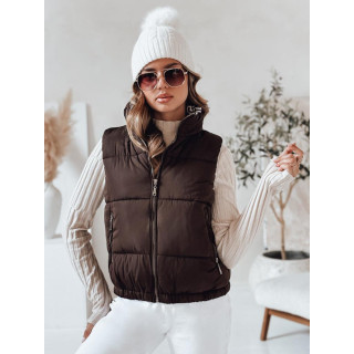 Prešit rjav ženski telovnik TY4970