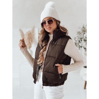 Prešit rjav ženski telovnik TY4970