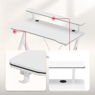 Igralna miza Huzaro HERO 1.9 WHITE 120 CM