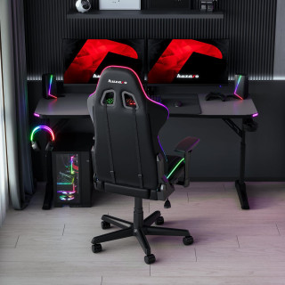 Črna igralna miza Huzaro HERO 4.6 RGB ČRNA 160 CM