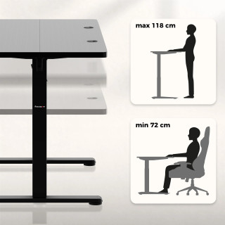 Črna igralna miza Huzaro HERO 8.1 BLACK 120 CM