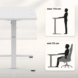 Igralna miza Huzaro HERO 8.1 WHITE 120 CM