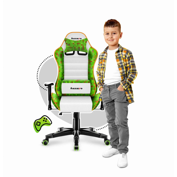 Otroški igralni stol Huzaro RANGER 6.0 PIXEL WHITE
