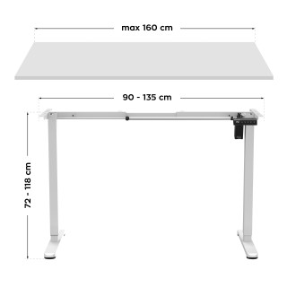 Belo nastavljivo pisalno stojalo Mark Adler XENO 2.1 WHITE