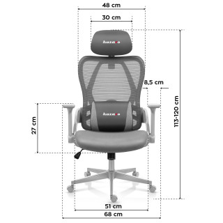 Siv igralni stol Huzaro COMBAT 2.7 GREY