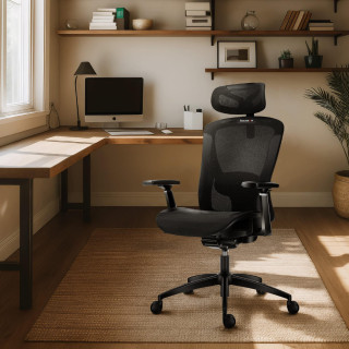 Črn igralni stol Huzaro COMBAT 7.3 BLACK MESH