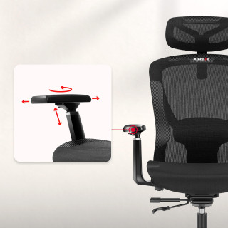 Črn igralni stol Huzaro COMBAT 7.3 BLACK MESH