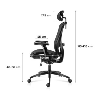 Črn igralni stol Huzaro COMBAT 7.3 BLACK MESH