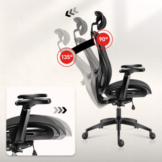 Črn igralni stol Huzaro COMBAT 7.3 BLACK MESH