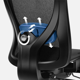 Črn igralni stol Huzaro COMBAT 7.3 BLACK MESH